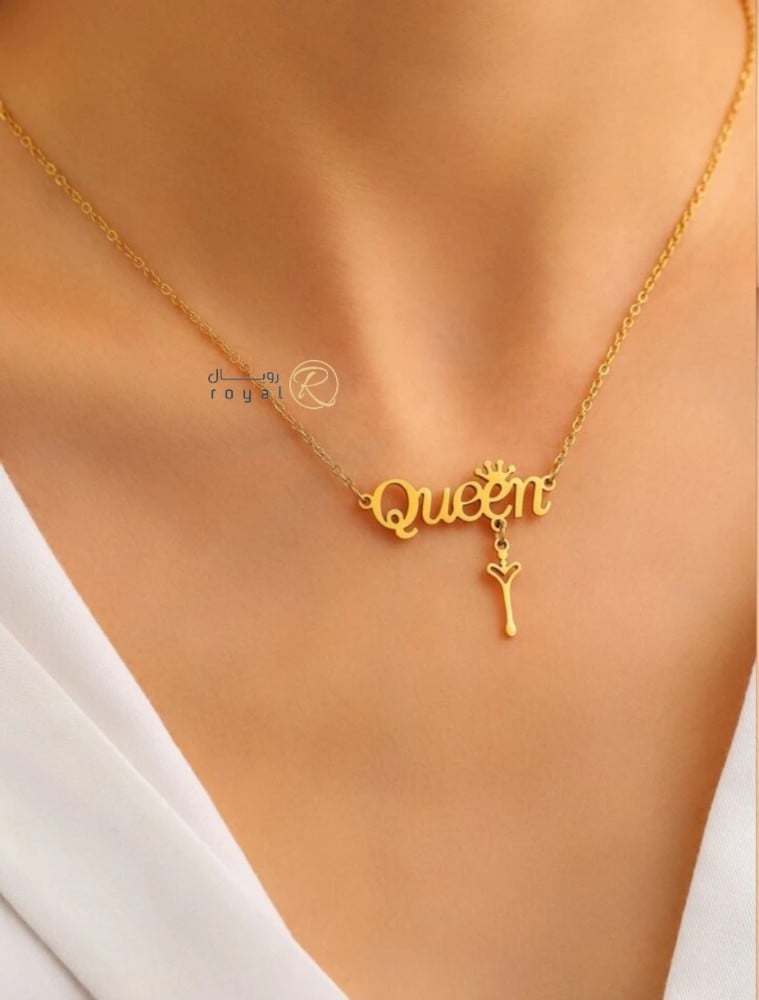 سلسال مفتاح القلب بالاسم مطلي بذهب