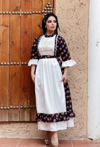 فستان شالكي نسائي اسود