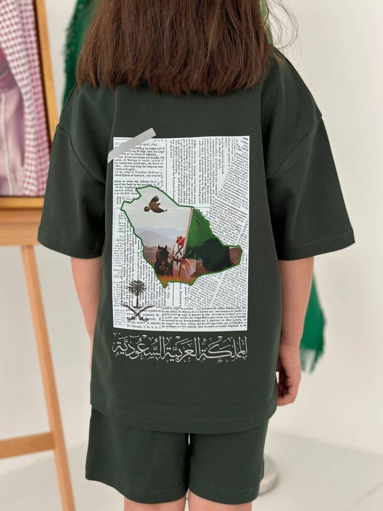 طقم اليوم الوطني لون زيتي