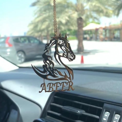 تعليقة مرايا - خيل مع الاسم