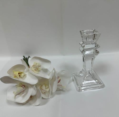 شمعدان زجاجي ٦ قطع