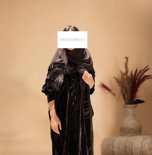 MM Winter Brown Velvet Abaya