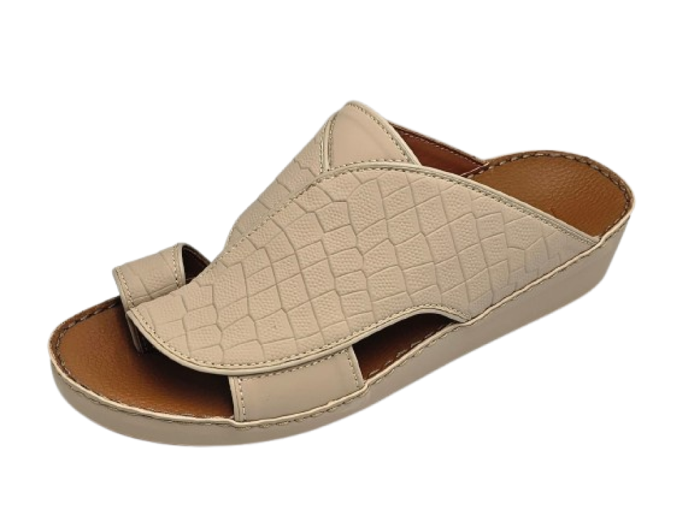 نعال جلد تمساح بيج