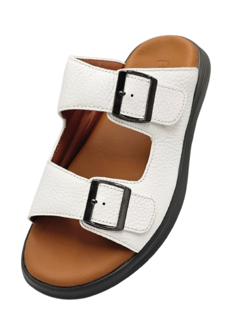 نعال تقنية سويسري طبي - أبيض أرضية بني فاتح