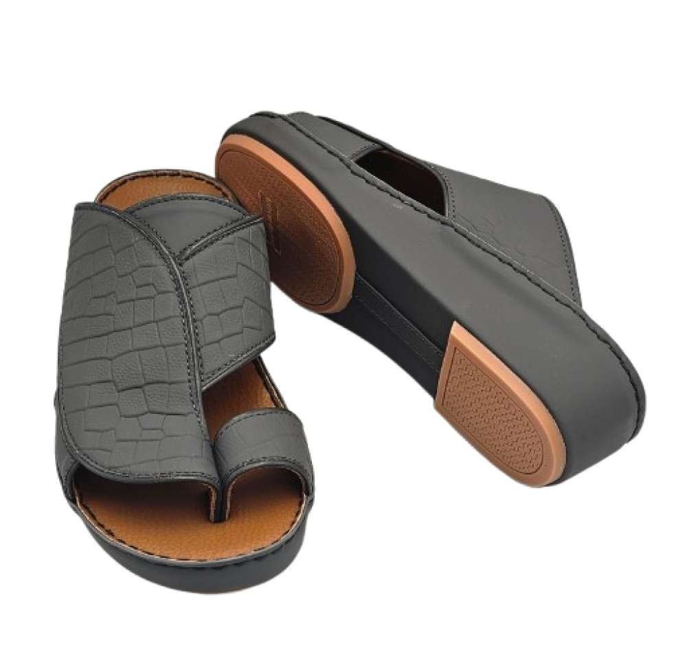 نعال جلد تمساح رصاصى