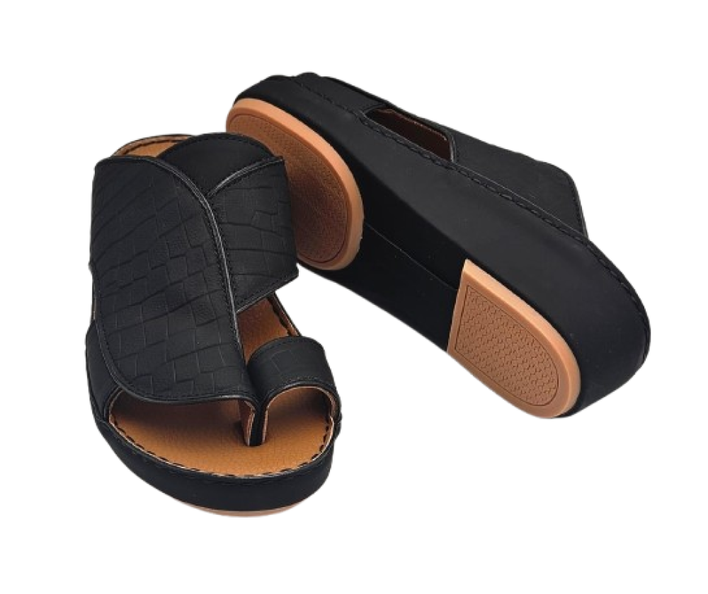 نعال جلد تمساح اسود
