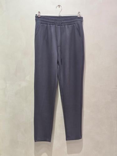 بنطال طبي سادة رمادي رجالي بدون زم