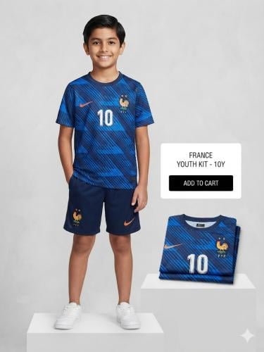 طقم منتخب فرنسا 2026 ابيض شبابي