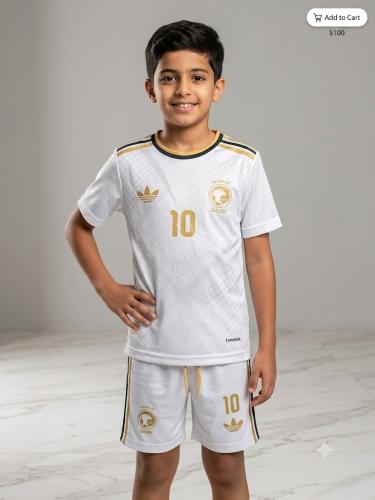 طقم المنتخب السعودي 2026 ابيض شبابي