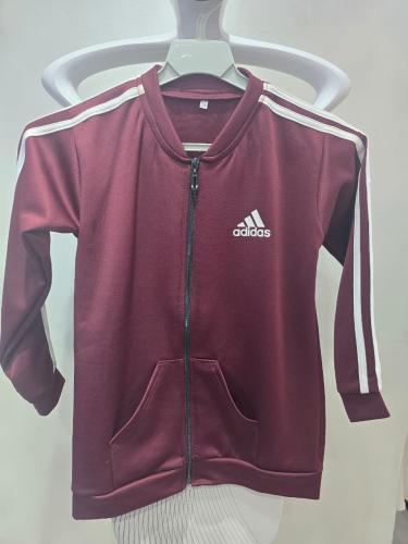 جاكيت اديداس عنابي شبابي