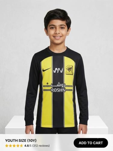 تيشيرت نادي الاتحاد كم طويل رقم 9 محلي