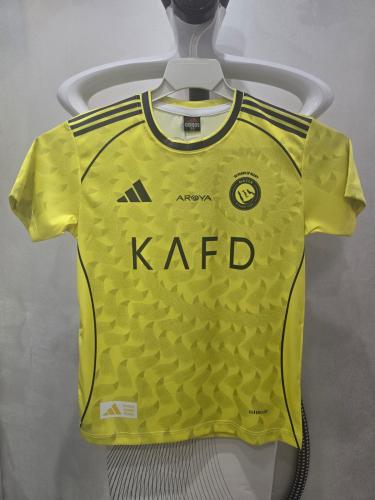 طقم نادي النصر 2026 اصفر رقم 7 شبابي