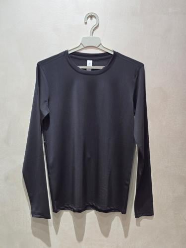 تيشيرت ضاغط اسود كم طويل رجالي