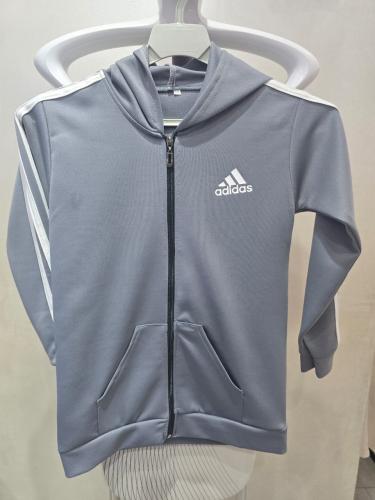 جاكيت اديداس رصاصي قبعة رجالي - نسائي