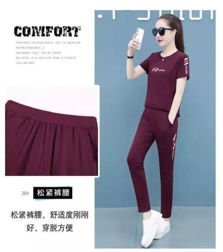 بنطال رياضي نسائي عنابي