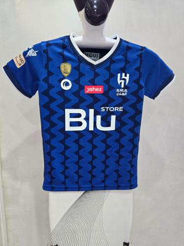 تيشيرت نادي الهلال ازرق شبابي اصلي