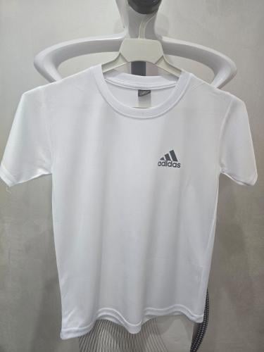 تيشيرت اديداس ابيض بشعار كحلي شبابي بنجلاديشي