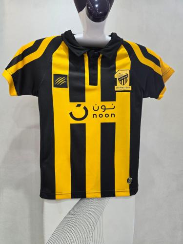 تيشيرت نادي الاتحاد اصفر اسود شبابي اصلي