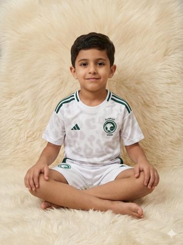 طقم المنتخب السعودي 2026 ابيض شبابي