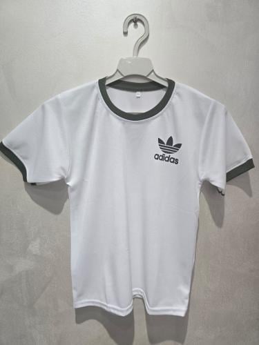 تيشيرت اديداس ابيض زيتي شبابي محلي