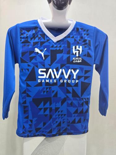 تيشيرت نادي الهلال كم طويل ازرق رقم 10 محلي