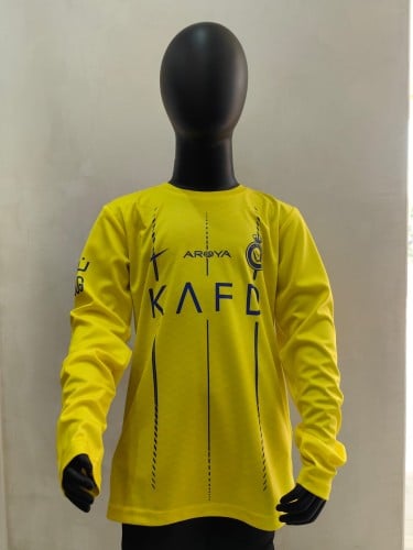 تيشيرت نادي النصر اصفركم طويل شبابي رقم 7 تايلند