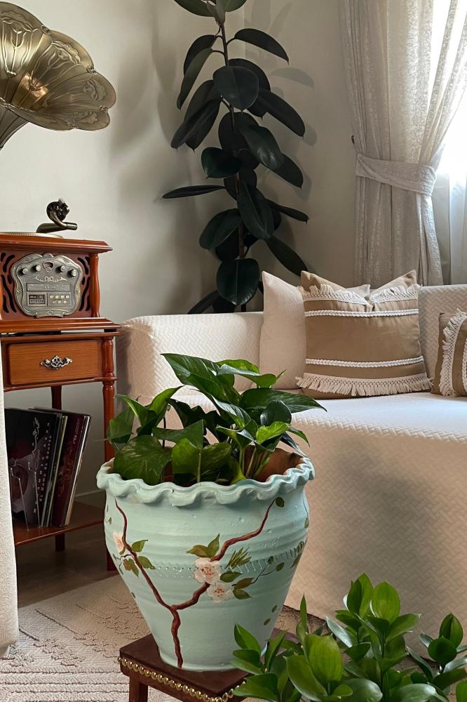 مركن نباتات فخار ( اصيص ) كبير