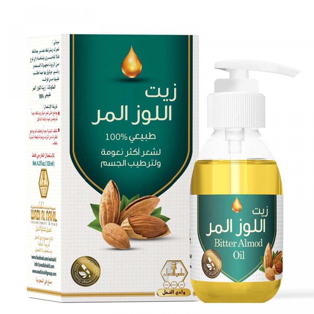 وادي النحل زيت شعر لوز مر 125 مل