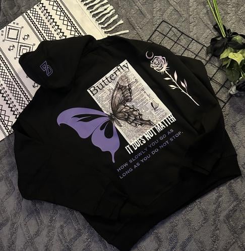 هودي آوفرسايز - الفراشة Butterfly-