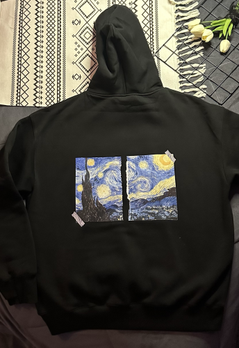 هودي آوفرسايز طباعة حرارية - ليلة النجوم -