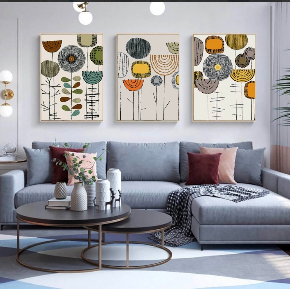 لوحات كنفاس فن تجريدي