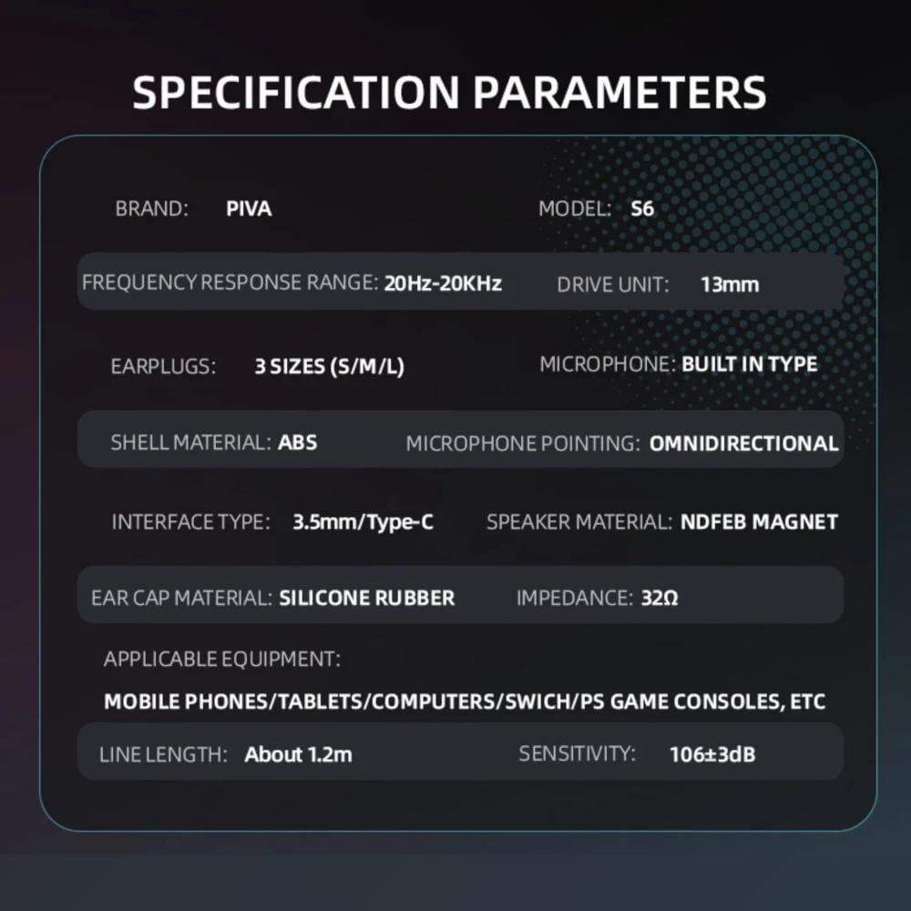 سماعة 3.5mm من بيفا S6C  - أسود