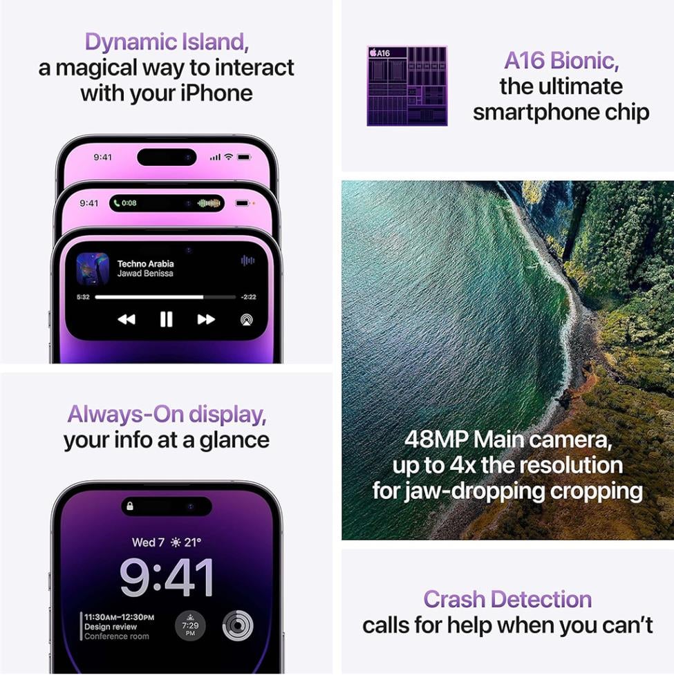 ايفون 14 بروماكس اللون الأسود 256 جيجا منتج مجدد