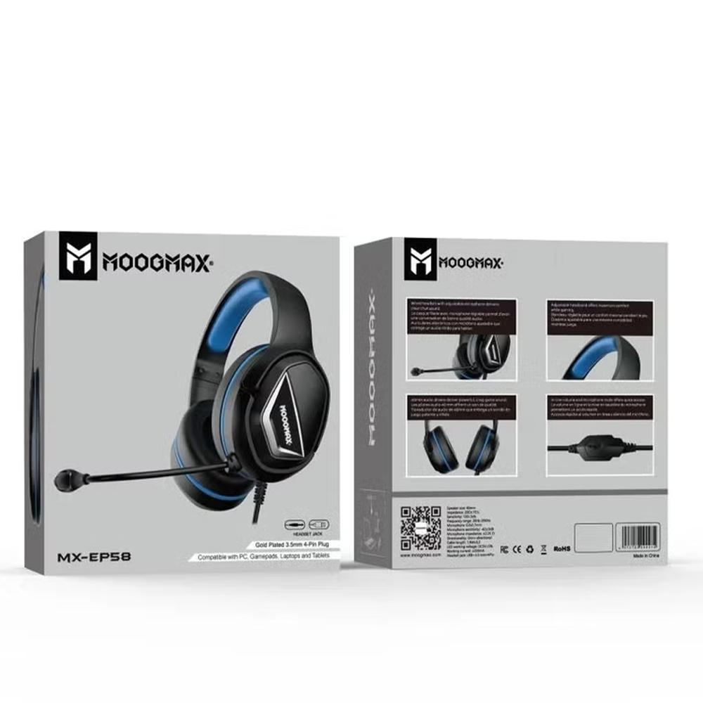 سماعة ألعاب (أزرق) – (موج ماكس)