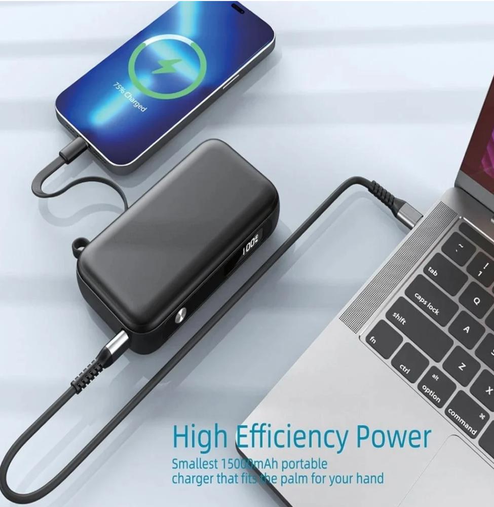 باور بنك مور باور سعة 15 ألف وقوة 65 واط