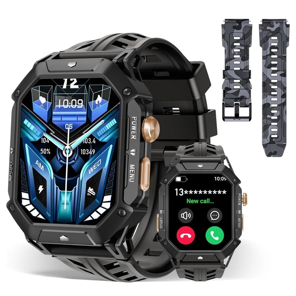 Octel Watch (Black) 2.13 Inch BT80 - 2 Years Warranty