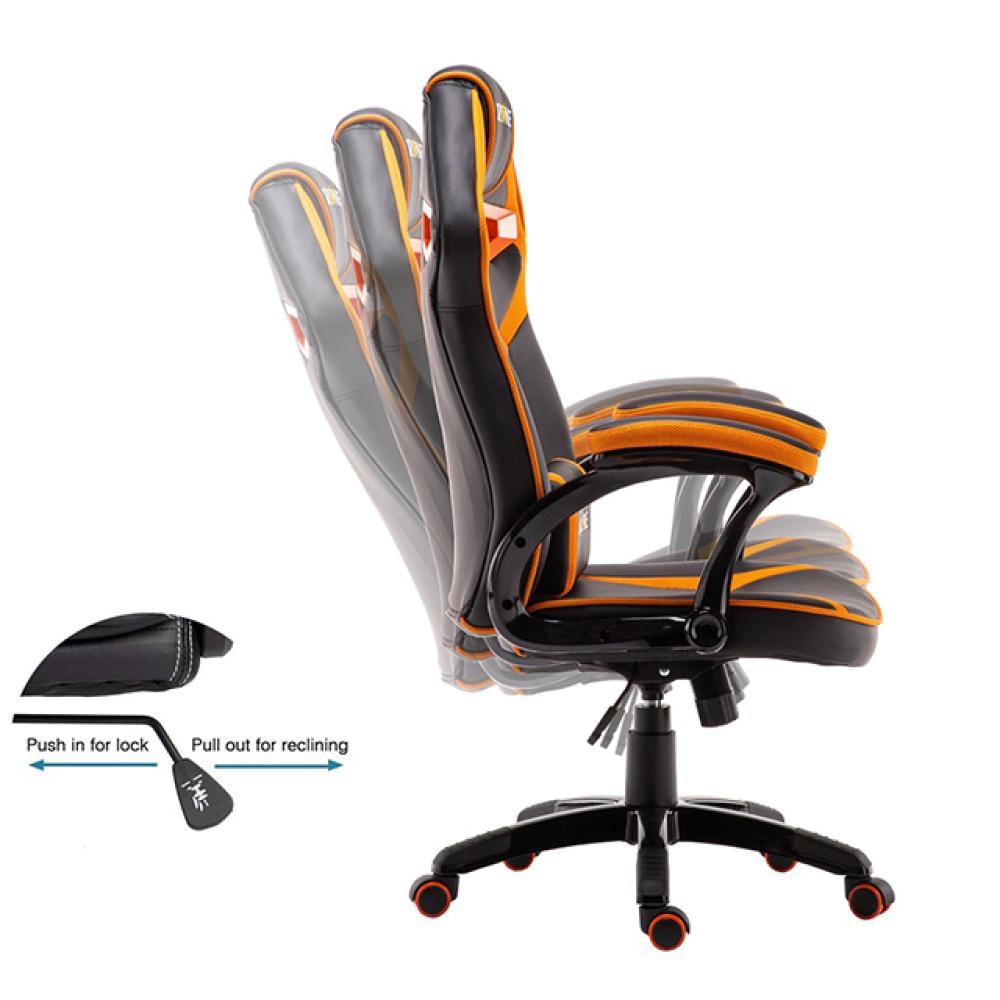 Gaming Chair (Orange) Standard + Backrest (Data Zone)