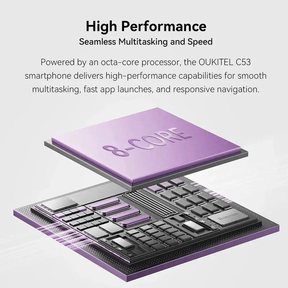 جوال اوكتيل C53 (بنفسجي) 64 جيجا 8 رام 4G - ضمان سنتين