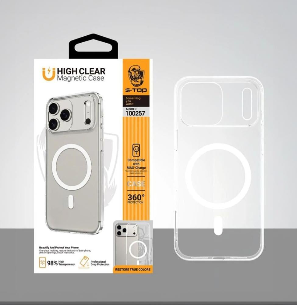 كفر أيفون 17 برو شفاف أس توب