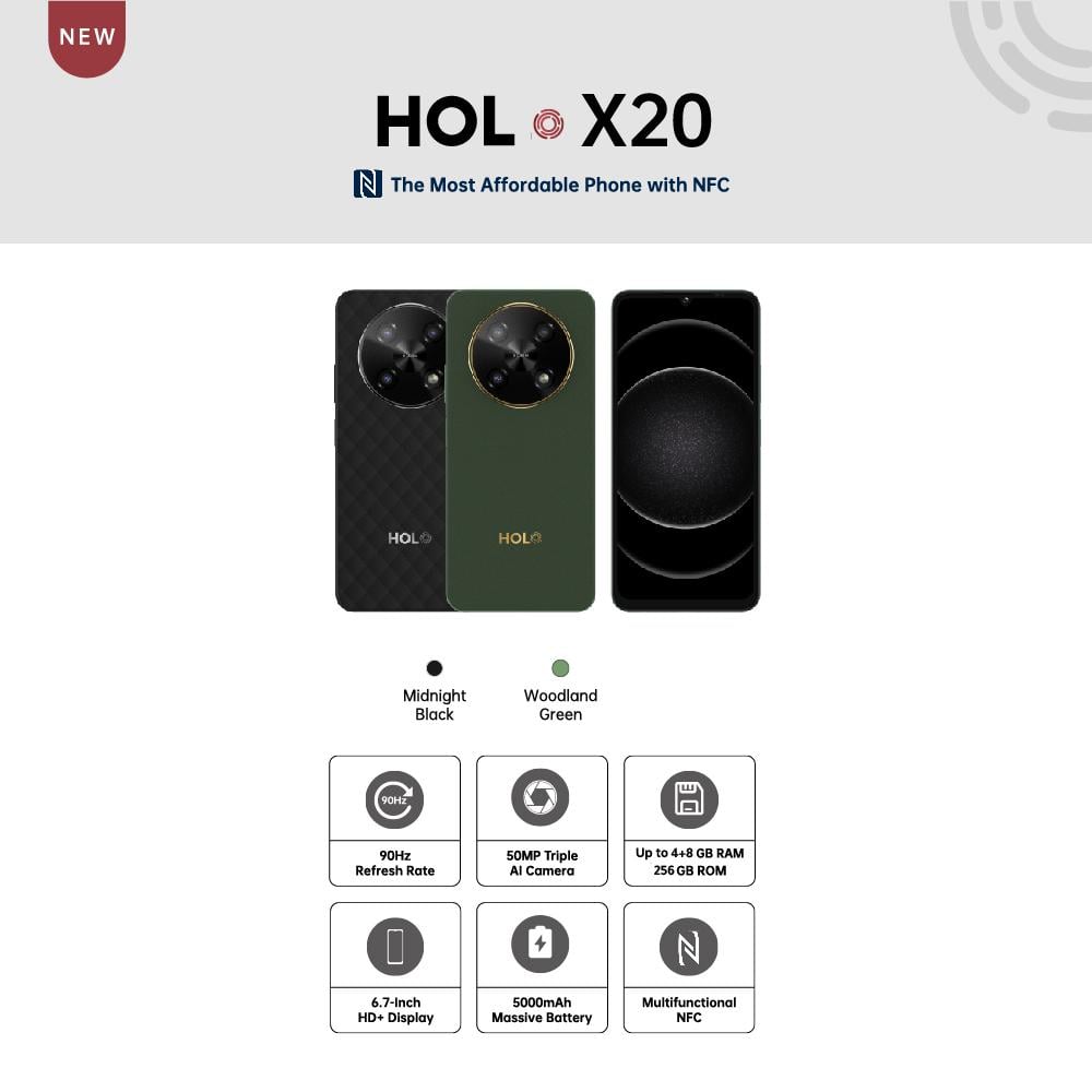 جوال هولو X20 أسود 256 جيجا 12 رام