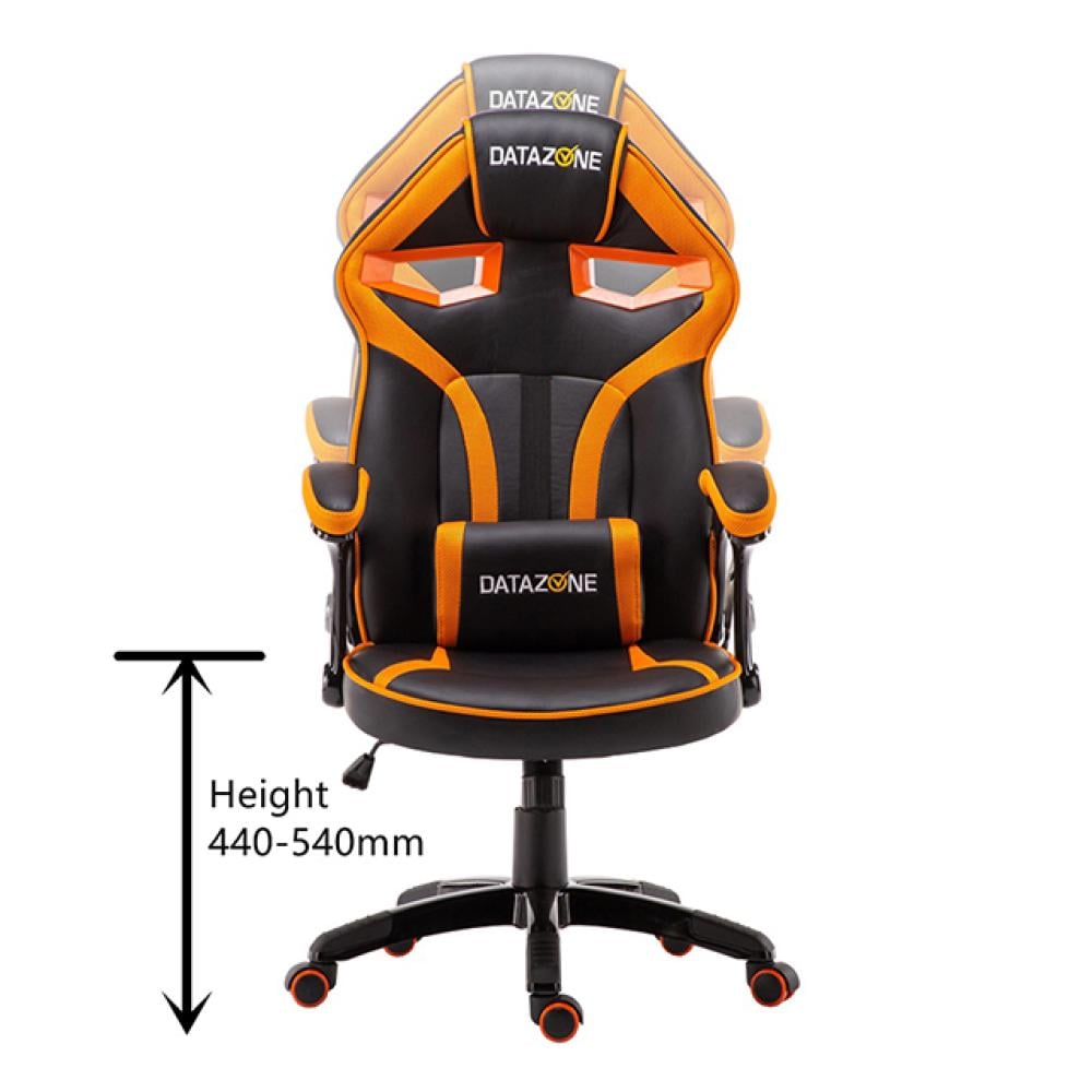 Gaming Chair (Orange) Standard + Backrest (Data Zone)