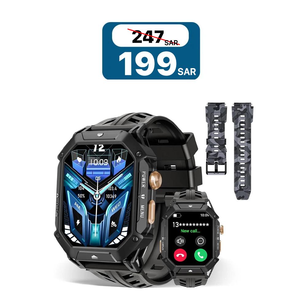 Octel Watch (Black) 2.13 Inch BT80 - 2 Years Warranty