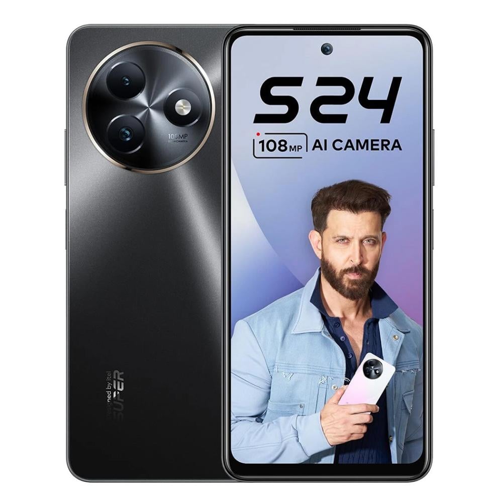 itel S24 Black 256GB 8+8 RAM – Stylish & Powerful - متجر الهدف