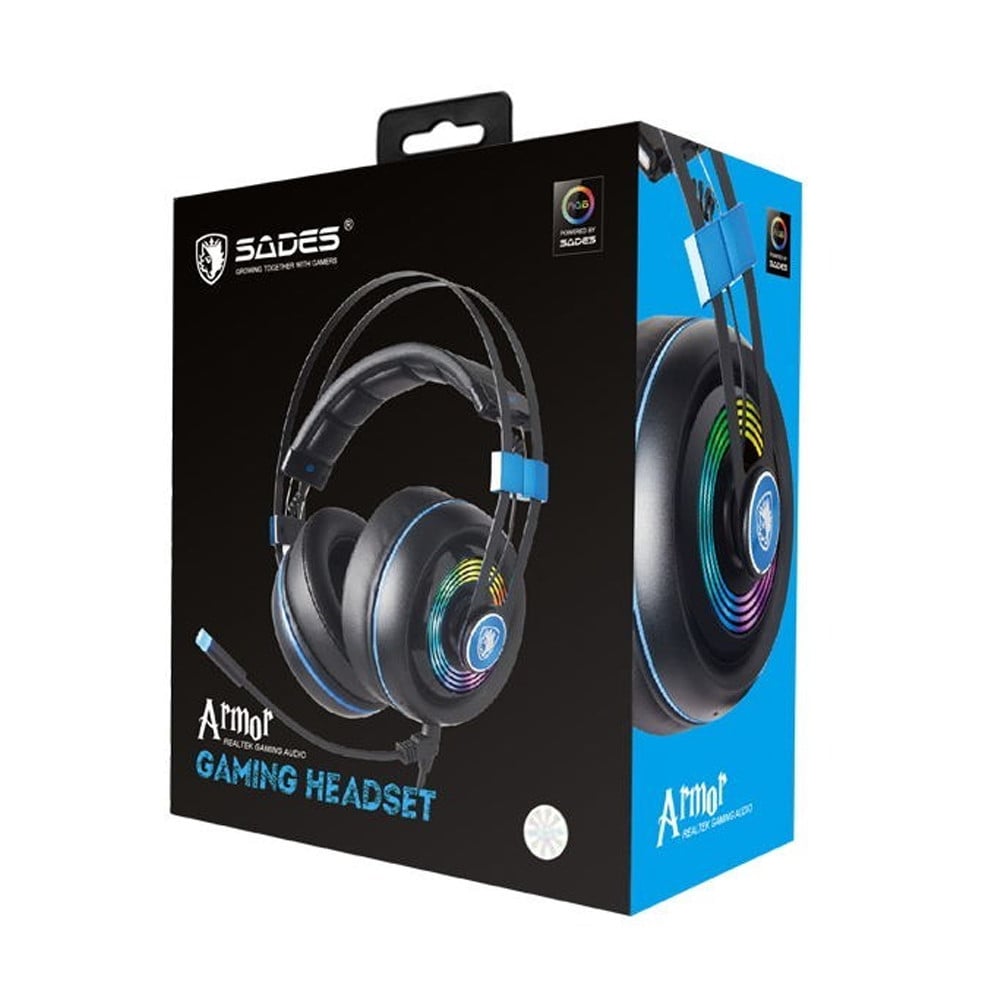 Sades Armor Digital 7.1 Channel Gaming Headset - Blue