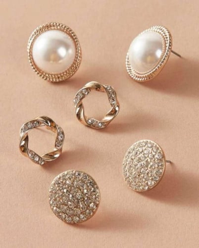 اقراط انيقه متنوعه 3 ازواج