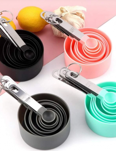 كوب قياس لون عشوائي - 8 قطع