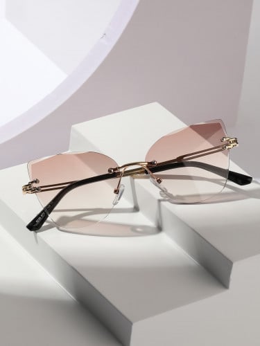 نظارة شمسيه بدون اطار بعدسات متدرجة اللون