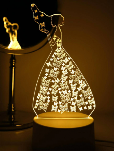 مصابيح مزين فراشة و بتصميم شكل قطعة واحدة