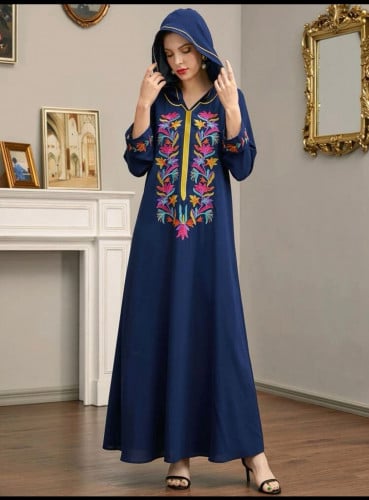 فستان تونك بهودي و زهور مطرزة