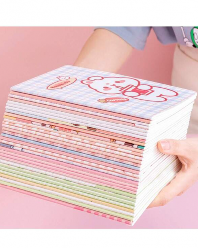 4قطعات/طقم بتصميم أرنب A5 دفتر ملاحضات , الرسوم المتحركة الإبداعية طالب يذاكر قرطاسية دفتر ملاحضات